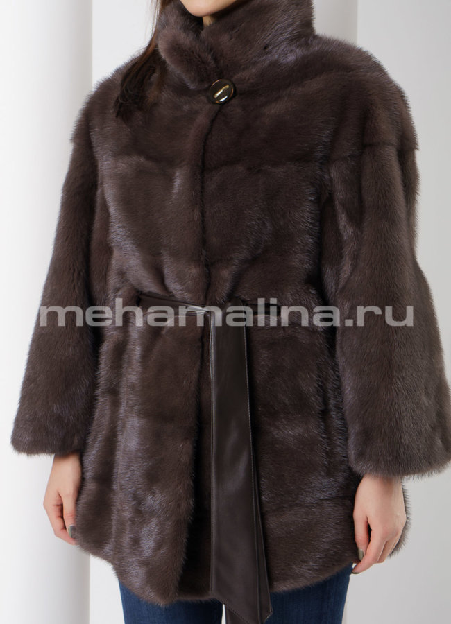 Укороченная шуба модель № S-658 универмаг малина