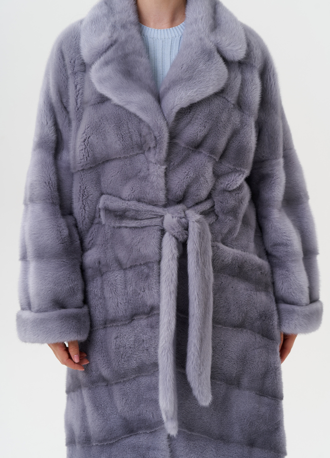 Женская норковая шуба с английским воротником модель № 27602 универмаг малина