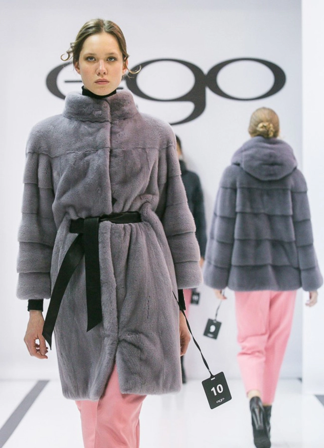 Шуба Ego модель № S-568 меха малина