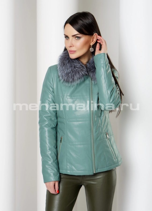 Куртка из экокожи модель № 8027 универмаг малина