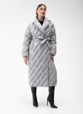 Женский пуховик с английским воротником