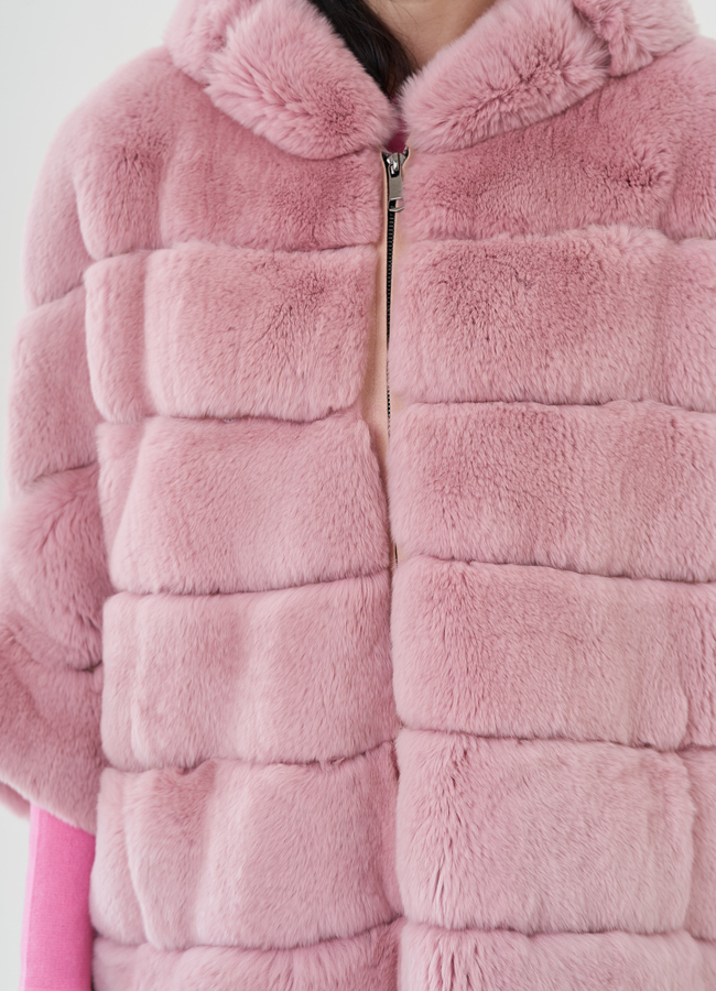 Короткая куртка из кролика модель № 81802 в рассрочку