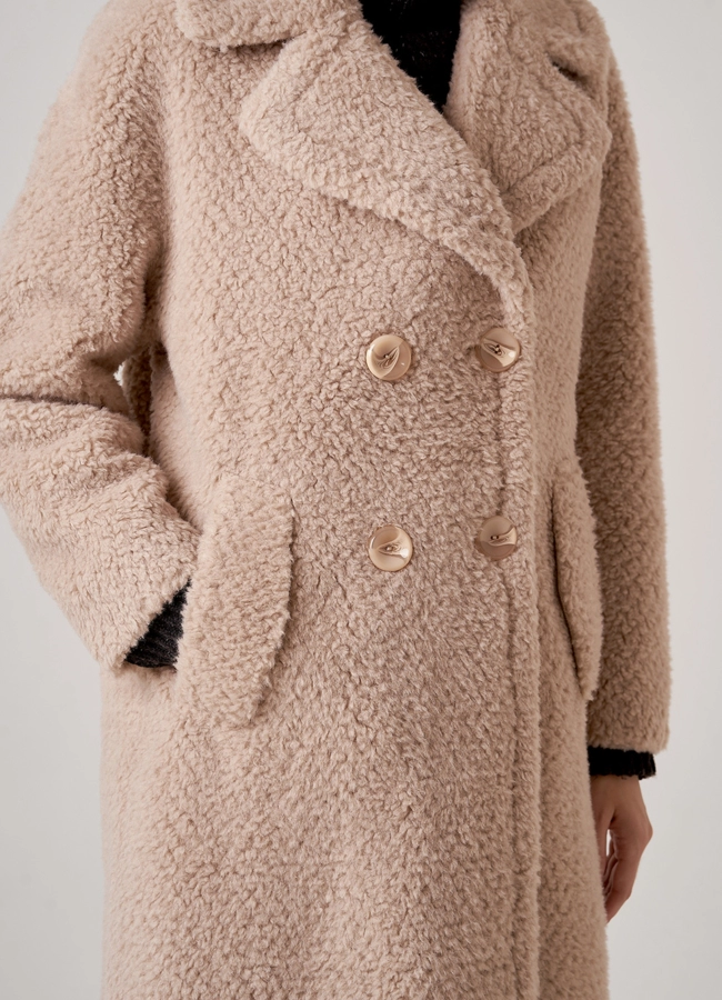Пальто oversize из эко меха  модель № 207-1 в кредит