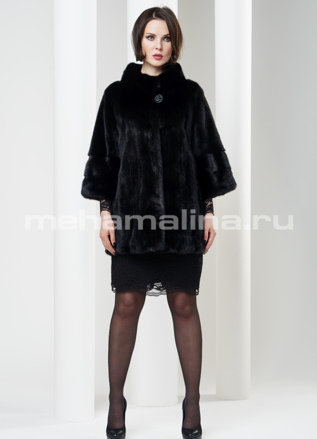 Жакет из норки, цвет черный 