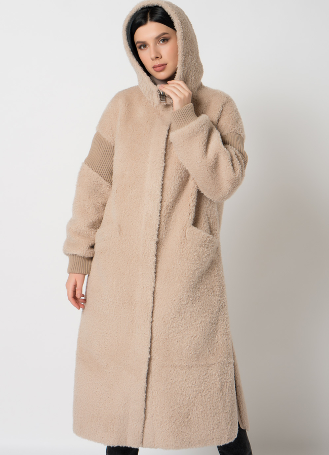 Двухстороннее пальто из шерсти модель № 88986 универмаг малина