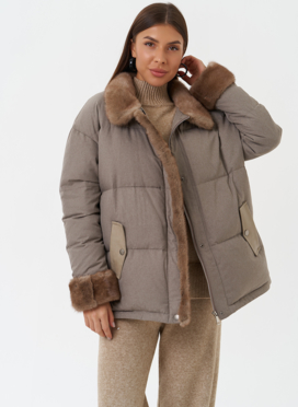 Куртка с отделкой из меха норки