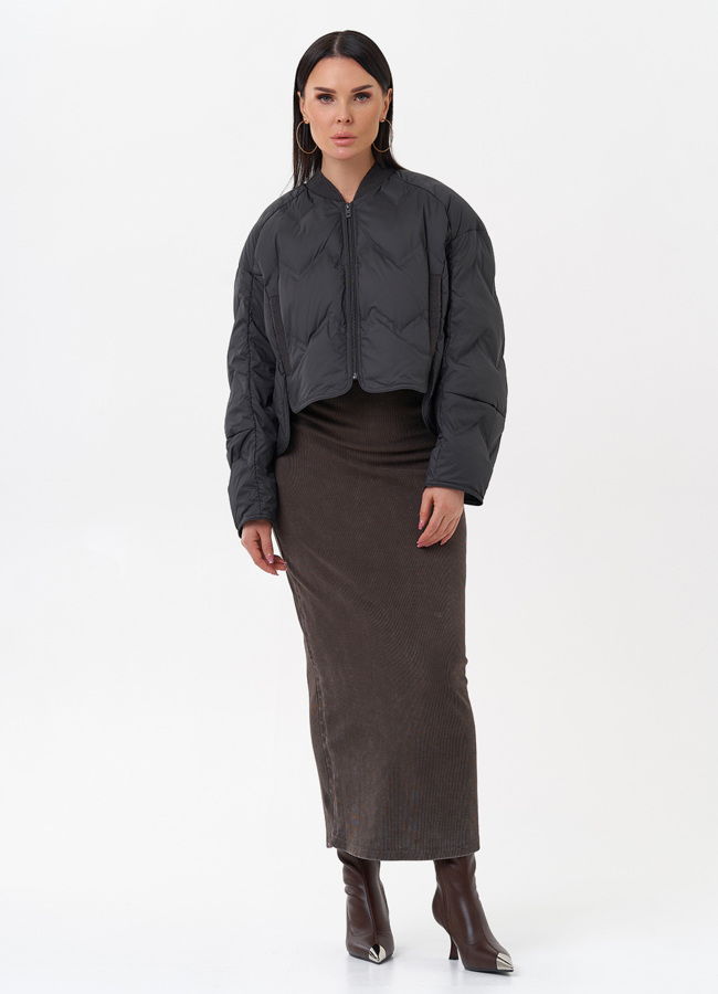 Короткая женская куртка на утеплителе модель № 29886 универмаг малина