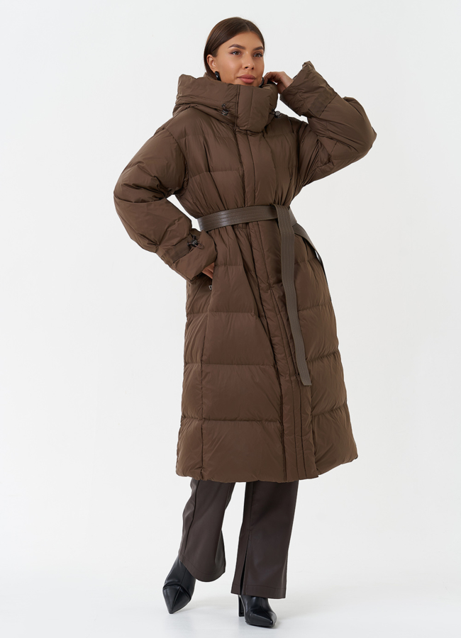 Женский пуховик с капюшоном модель № 28504 в кредит