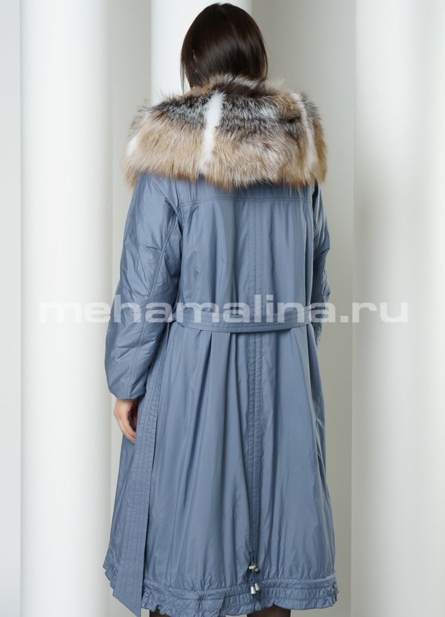 Парка с капюшоном отделка блюфрост, песец модель № 945 в кредит