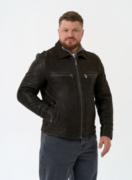 Мужская куртка из натуральной кожи