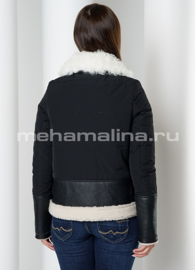 Кожаная куртка модель № K-443 в кредит