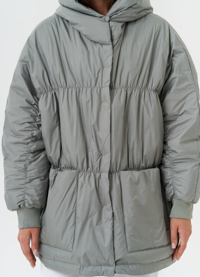 Оверсайз куртка с капюшоном модель № 27882 в рассрочку