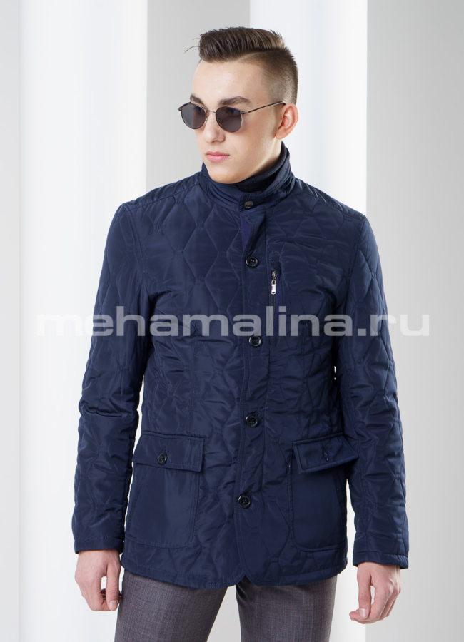 Куртка из полиэстера модель № KP-145 меха малина