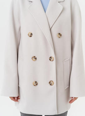 Женское двубортное пальто