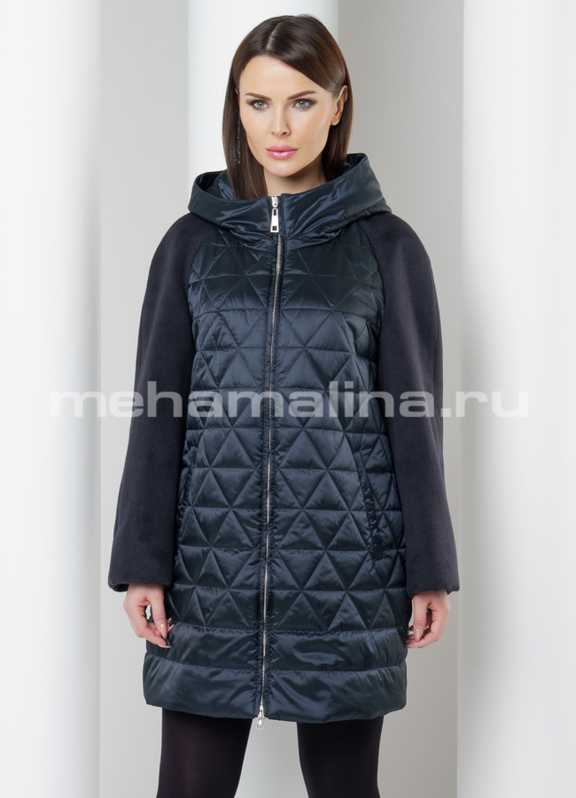 Куртка комбинированная  модель № PK-65 меха малина