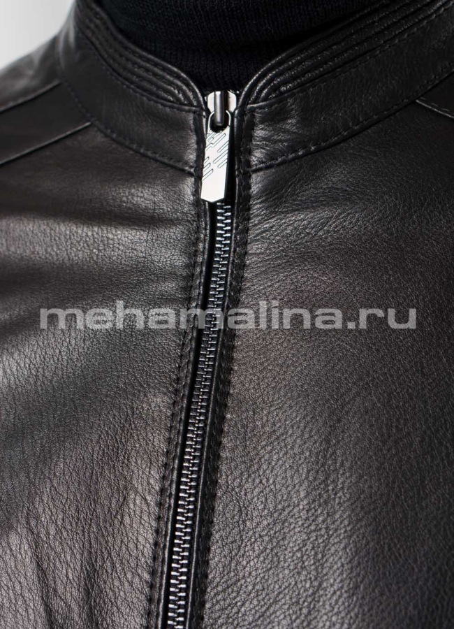 Кожаная куртка модель № KP-206 универмаг малина