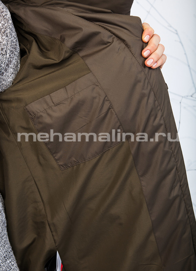 Женский зимний пуховик Clasna модель № П-198 универмаг малина