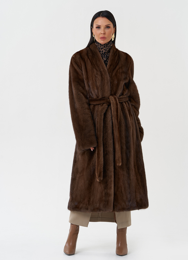 Шуба из меха скандинавской норки модель № 28632 в кредит