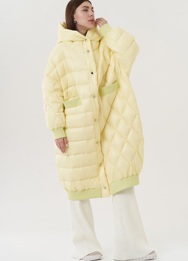 Пуховик женский оверсайз  модель № 25957 в рассрочку