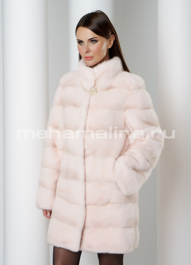 Норковая шуба модель № S-637 универмаг малина