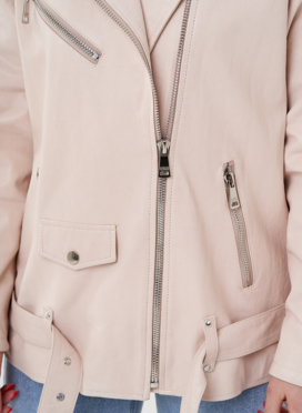 Куртка из светлой кожи Куртка из светлой кожи