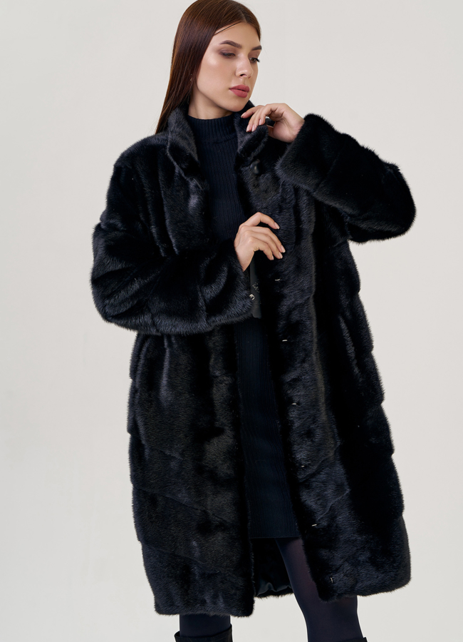 Шуба баллон со стойкой модель № 23117 универмаг малина