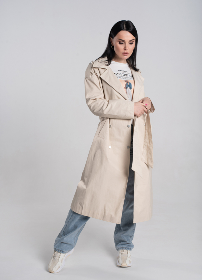 Плащ женский с английским воротником   модель № 24550 в рассрочку