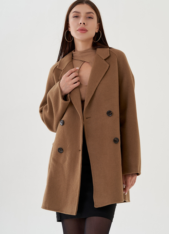 Пальто женское укороченное с английским воротником модель № 81818 универмаг малина