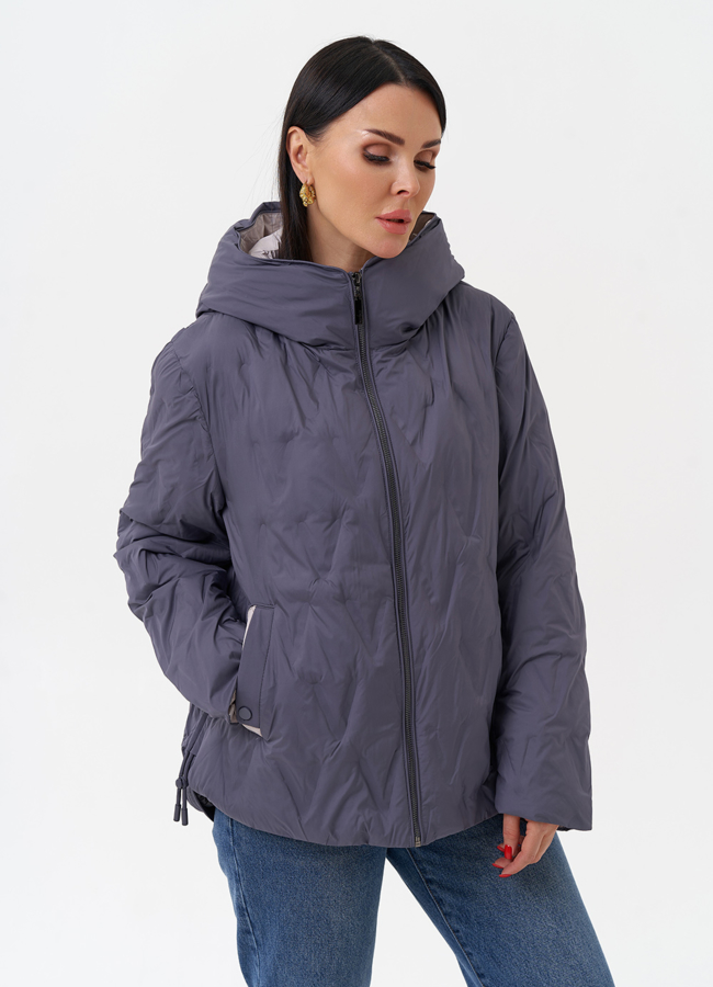 Женская утепленная куртка с капюшоном модель № 29901 универмаг малина