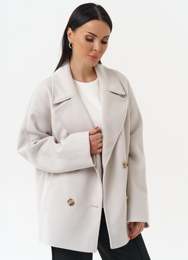 Укороченное двубортное пальто модель № 30088 универмаг малина Укороченное двубортное пальто модель № 30088 универмаг малина