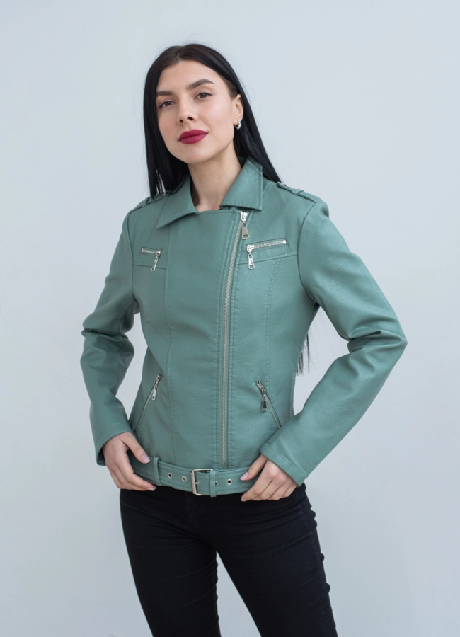 Куртка женская из эко кожи  модель № 22866 в рассрочку