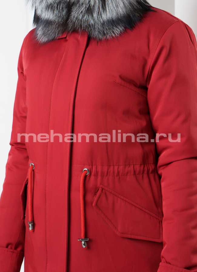 Парка с чернобуркой модель № П-167 универмаг малина