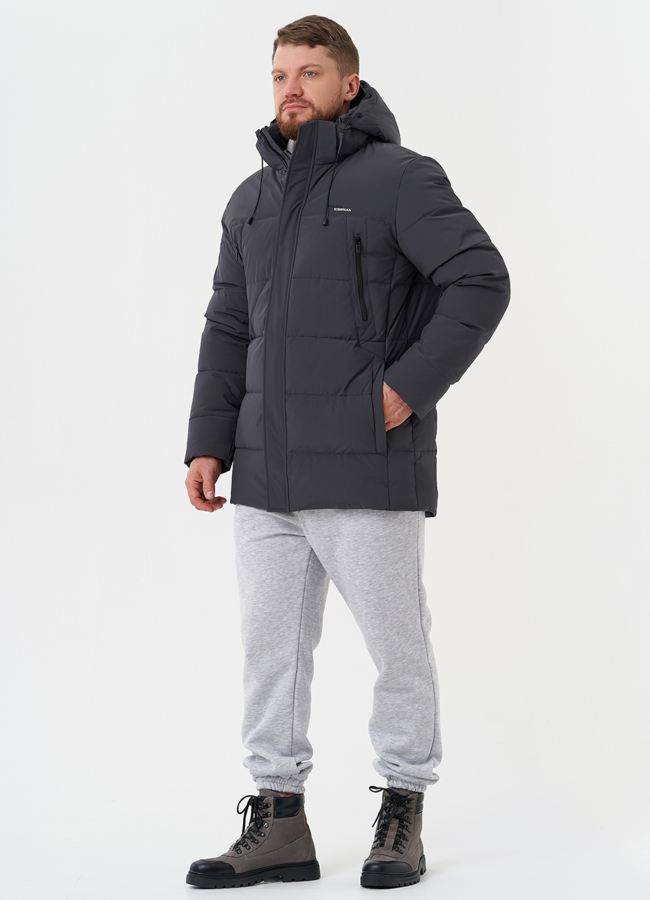 Мужской пуховик с капюшоном модель № 28264 в рассрочку