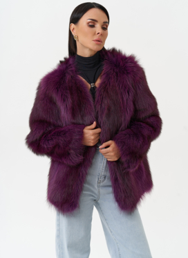 Женская куртка из меха канадского енота Женская куртка из меха канадского енота
