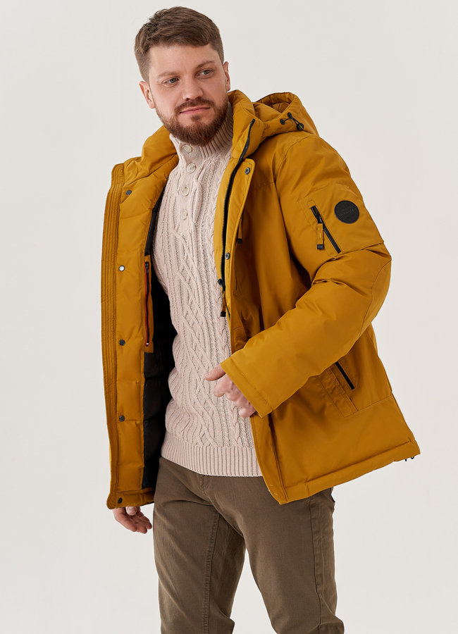 фото Пуховик мужской  с капюшоном  модель № 79626