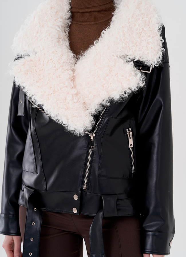 Куртка косуха на утеплении с отделкой натуральный козлик модель № 3022 универмаг малина Куртка косуха на утеплении с отделкой натуральный козлик модель № 3022 универмаг малина