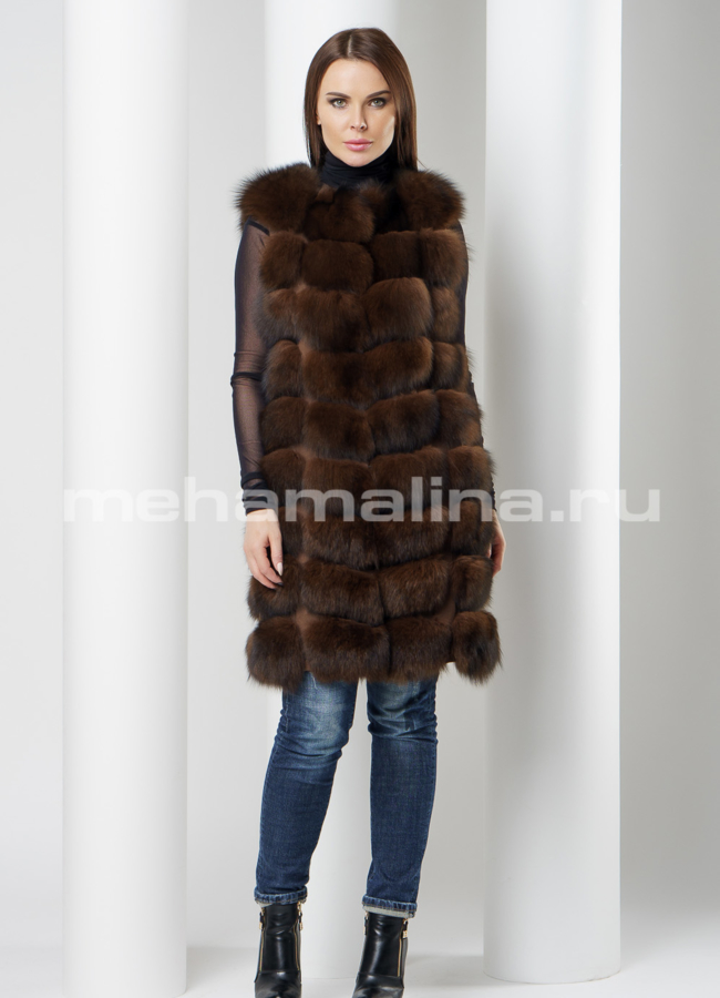 Удлиненный жилет модель № M-142 в кредит