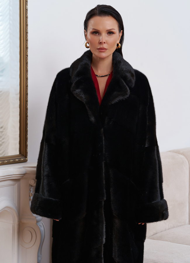 Женская длинная шуба из меха скандинавской норки модель № 27602 универмаг малина Женская длинная шуба из меха скандинавской норки модель № 27602 универмаг малина