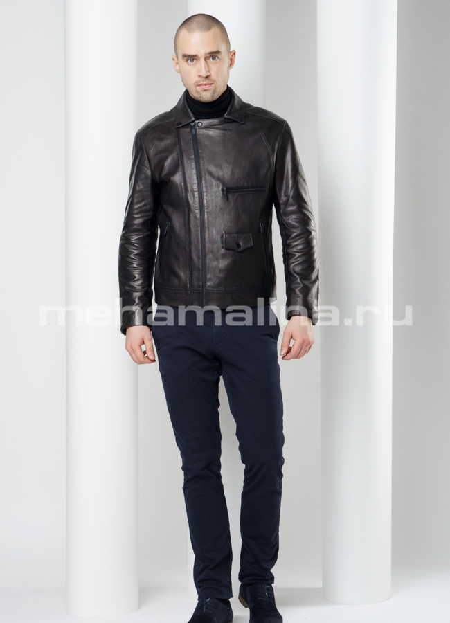 Куртка из натуральной кожи модель № KP-210 универмаг малина