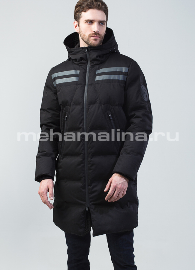 Пуховик мужской удлиненный модель № КМ-58 в кредит
