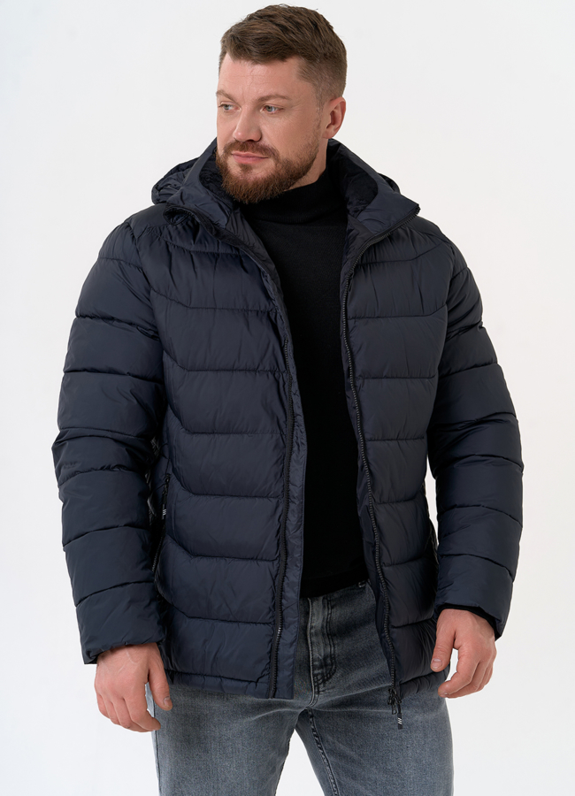 Мужской пуховик с капюшоном  модель № 31463 универмаг малина