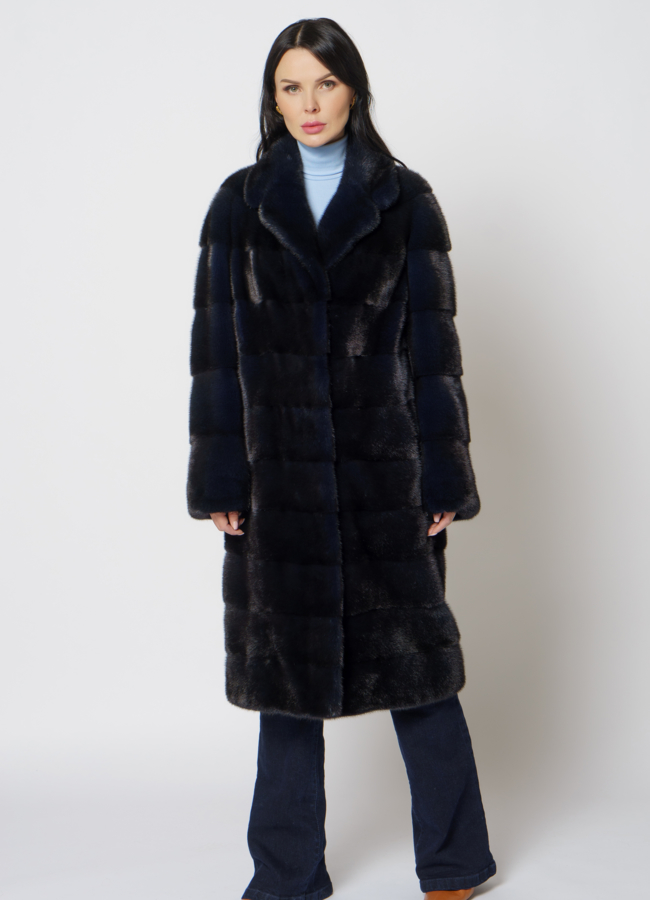 Шуба из норки поперечная  модель № S-763 в рассрочку