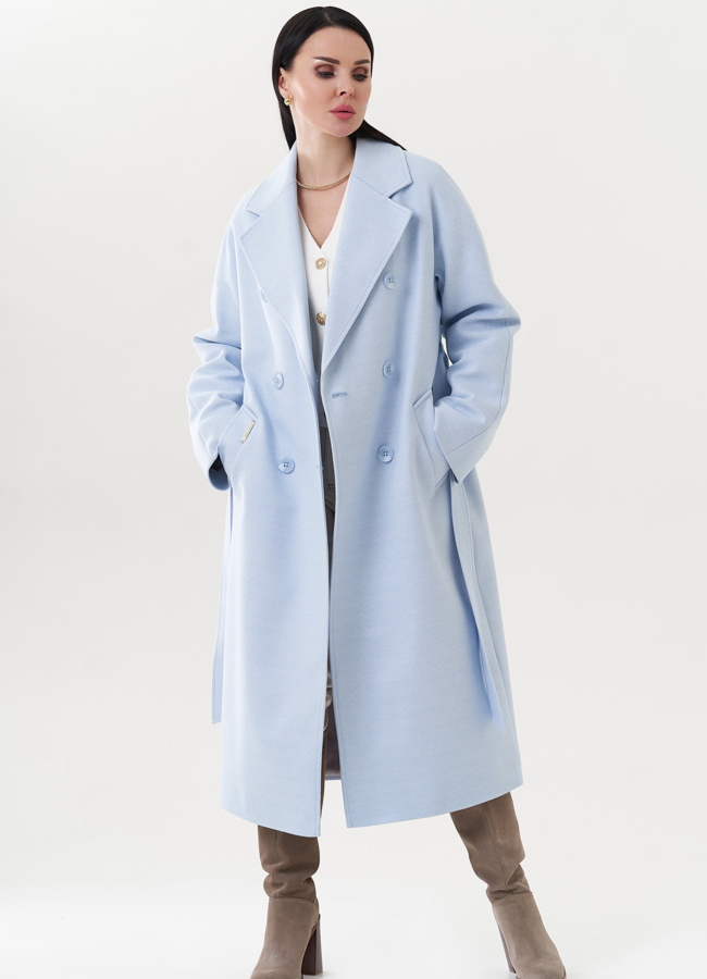 Женское пальто с английским воротником модель № 26720 универмаг малина