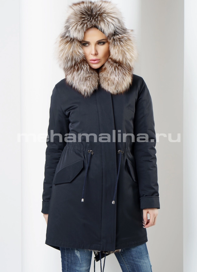 Меховая парка модель № П-165 универмаг малина