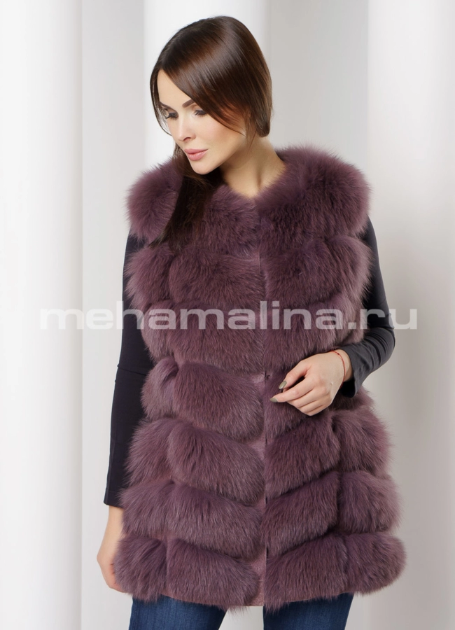 Жилеты из песца модель № M-158 универмаг малина
