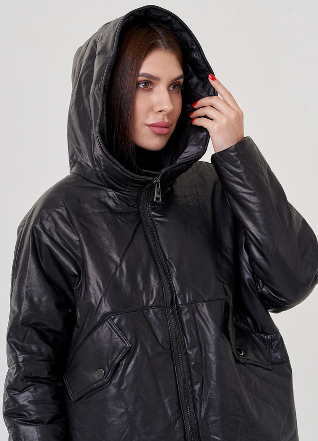 Пуховик из натуральной кожи модель № 79065 универмаг малина Пуховик из натуральной кожи модель № 79065 универмаг малина