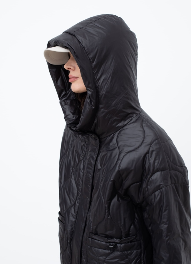 Женская куртка с капюшоном  модель № 22521 универмаг малина