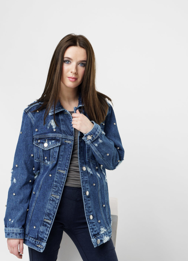 Куртка джинсовая  модель № 376-1 универмаг малина