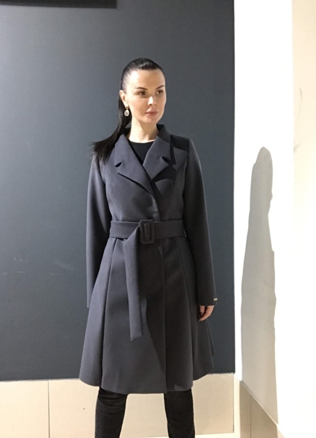 Пальто в цвете графит модель № 034 в кредит