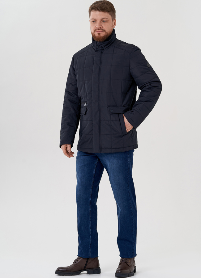 Куртка мужская утепленная синего цвета  модель № 22535 в кредит